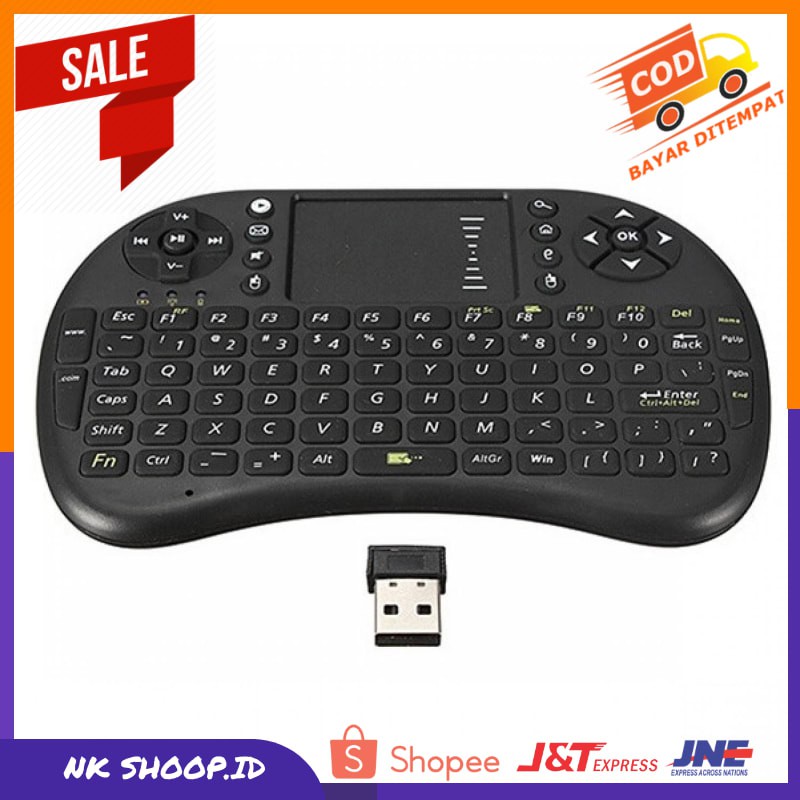 Keyboard Wireless Bluetooth  Mini 2.4GHz dengan Touch Pad &amp; Mouse - i8