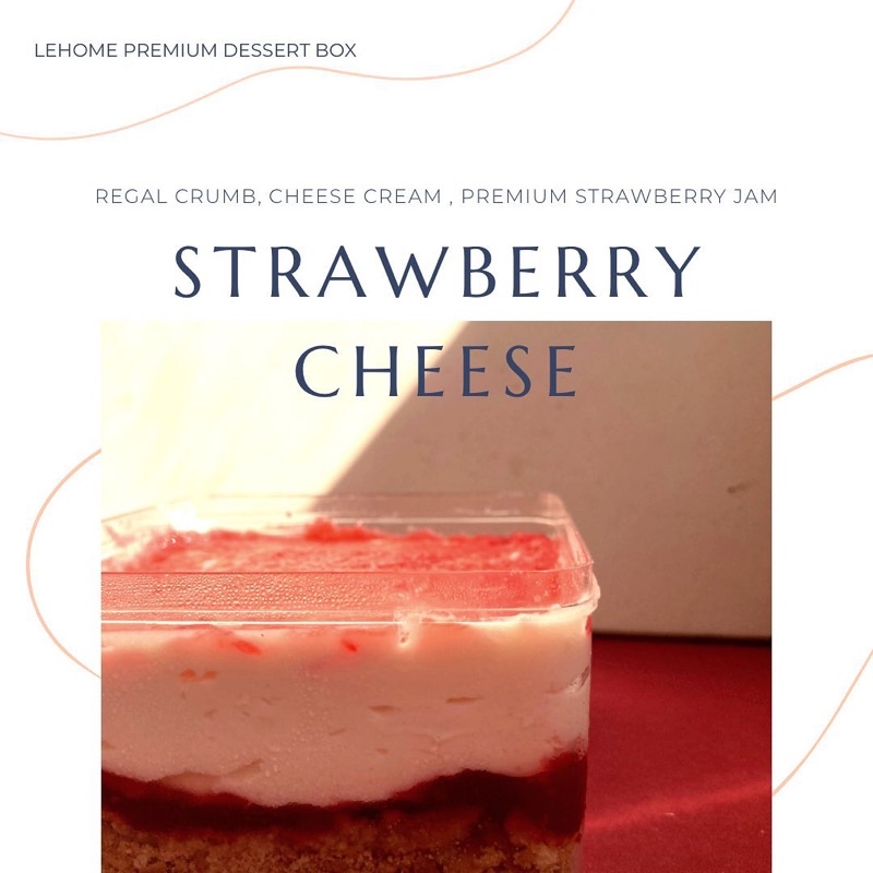 

strawberry cheese dessert box