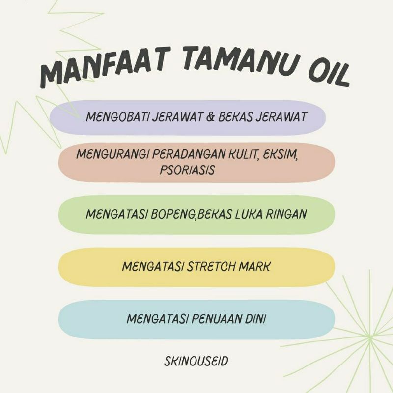 Tamanu oil serum penghilang bekas jerawat dan bopeng