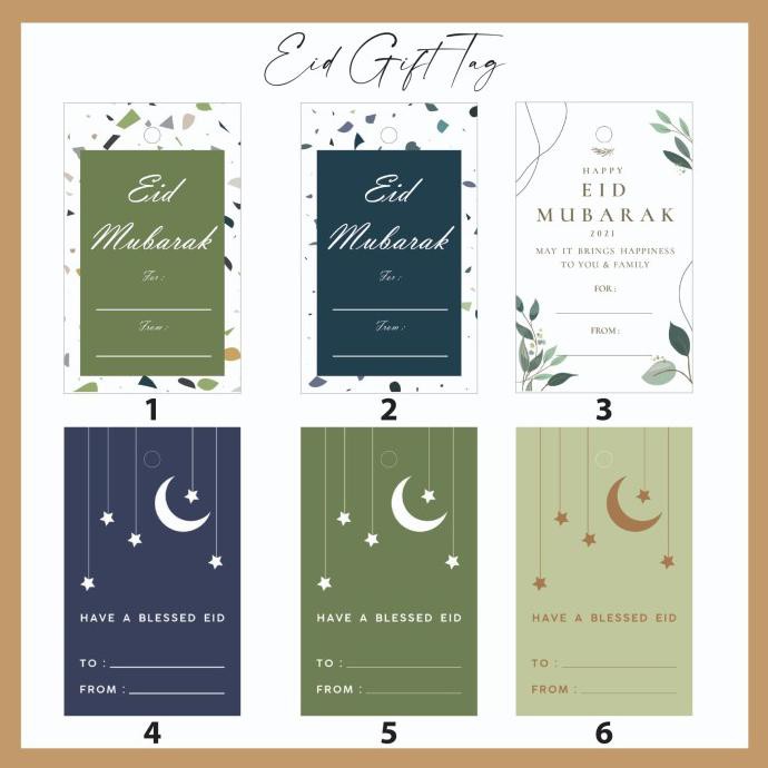 

Gift Tag/ Hang Tag/ Kartu Ucapan Lebaran Eid Idul Fitri Ramadhan 05