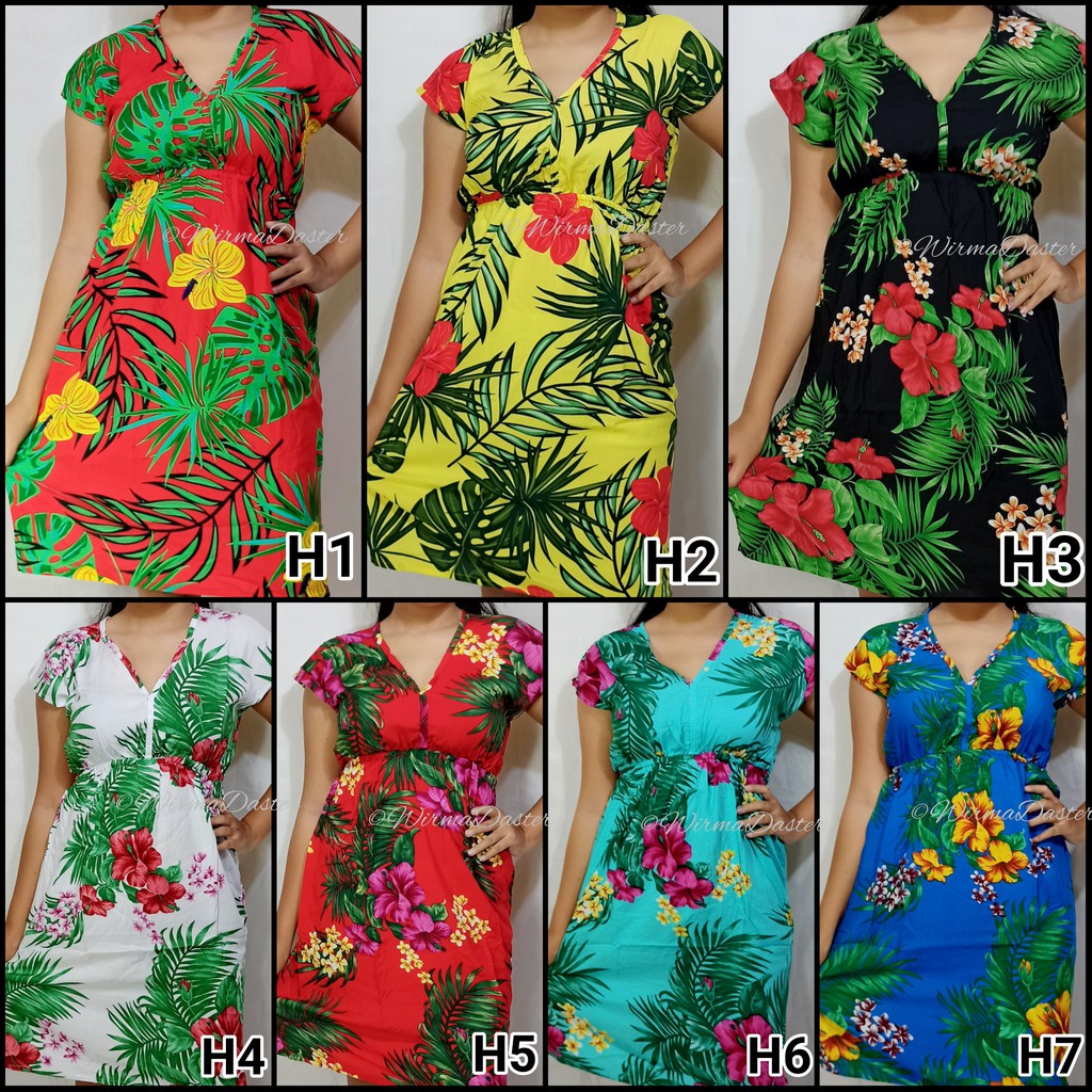 Daster Bali / Dress Bali / Daster Manohara motif Bunga