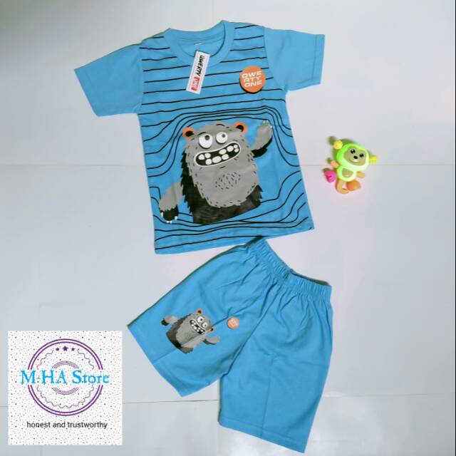SETELAN KAOS ANAK LAKI-LAKI QWERTY ONE T-SHIRT BOY KAOS OBLONG ANAK