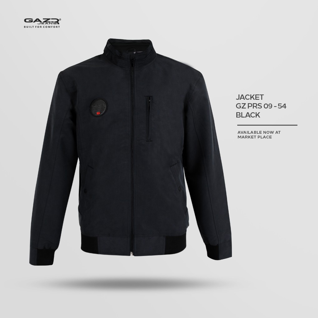 JAKET PRIA PARASUT GAZR ORIGINAL (PRS 09 54 BLACK)