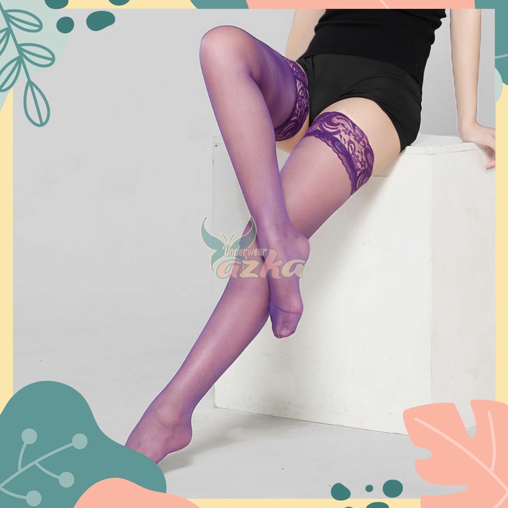 Stocking Tipis Merek Tiantainai|Pakaian Wanita Dewasa|Stocking Renda Sampai Paha