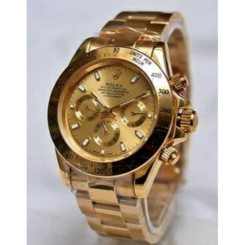 Jam Tangan Pria Rolex Daytona Autometic Warna Gold - Jam Tangan Rolex Daytona Autometic Super Mewah