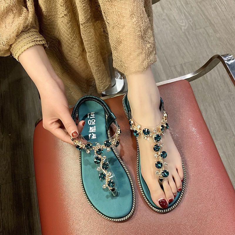 Korean Stone Roman Thong Sandals / Sendal Pantai Wanita 5042 (Size 35-40)