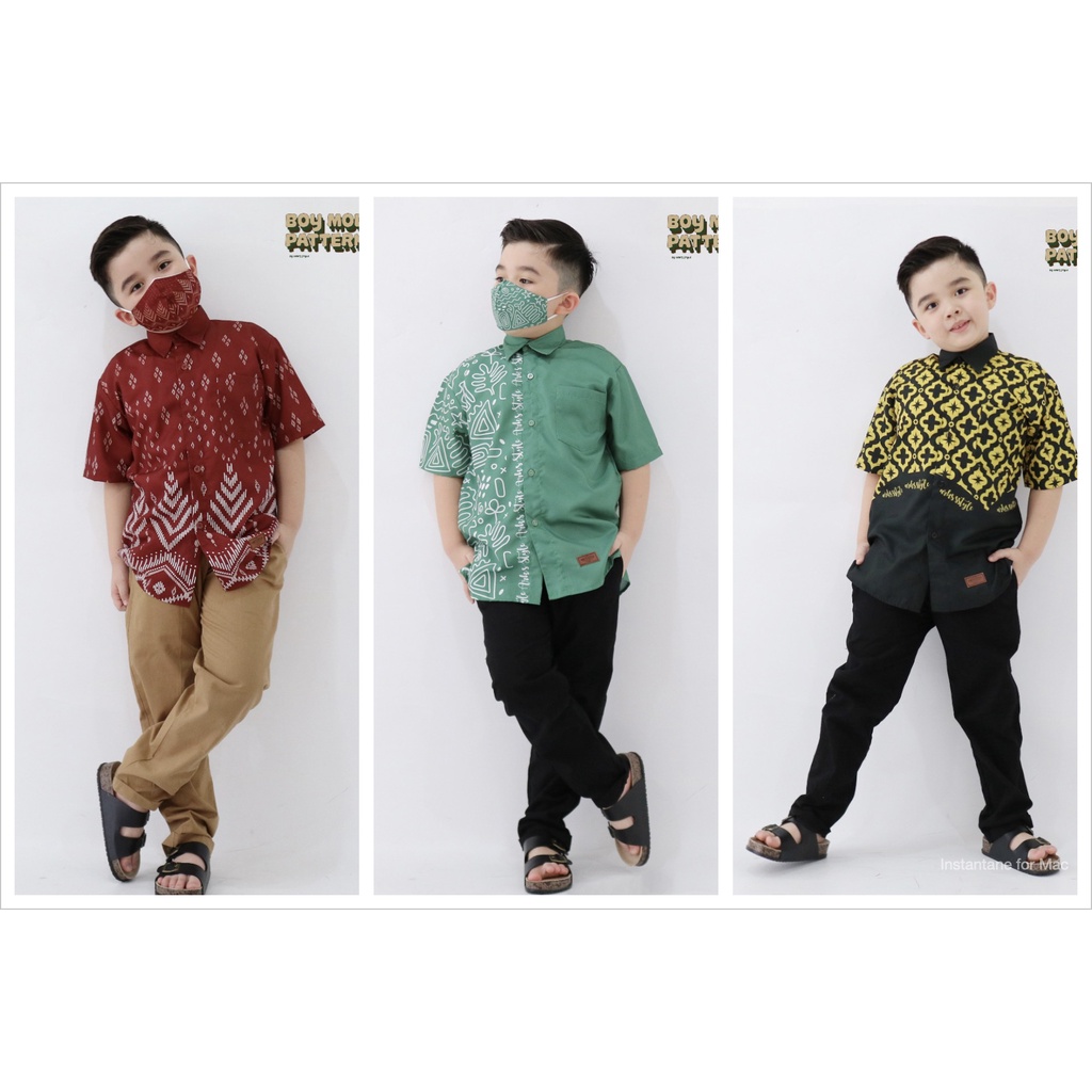 SETELAN Kemeja batik dan celana anak anak by arks style  modern pattern style| DUO KRUCILS