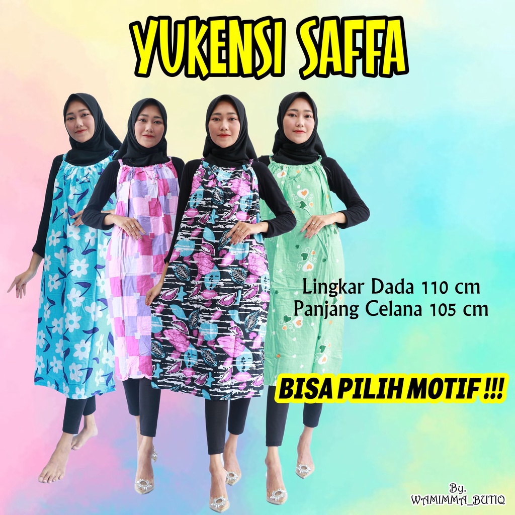Daster Yukensi Payung Bahu Karet LD 110cm Daster Ibu Muda Tanpa Lengan Motif Terbaru Kekinian