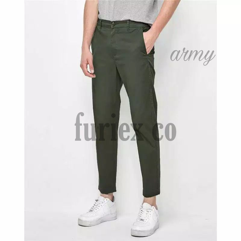 Celana Chino Smart Chino Ankle Pants Kekinian SLIM FIT Stretch Magic Waist