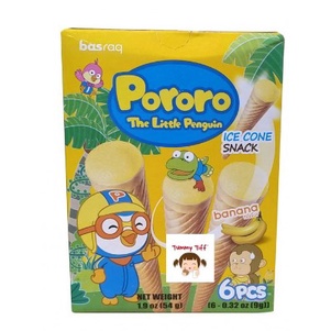 Pororo Ice Cone Snack Chocolate/Banana/Strawberry 54gr - pororo yakult