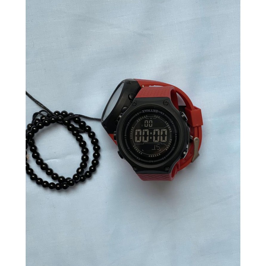 jam couple skymax merah original