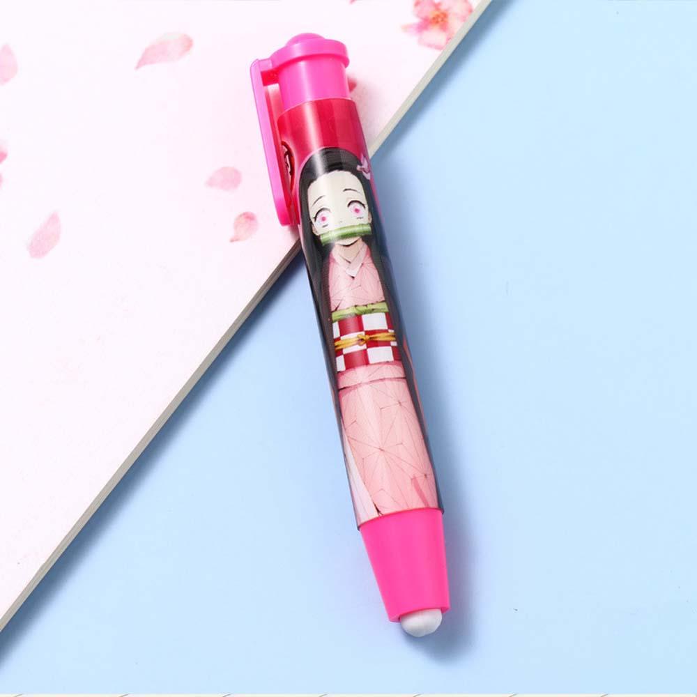 [Elegan] Eraser Cute Children Anime Retractable Student Stationery Bentuk Pulpen Eraser Demon Slayer