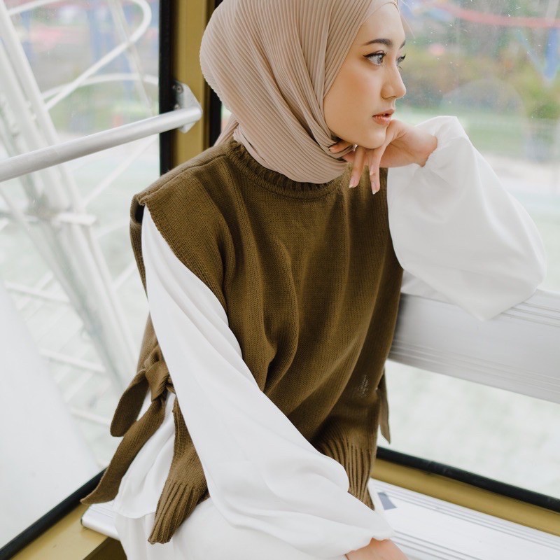 Vest Rompi Rajut Tali | Rompi Rajut Wanita