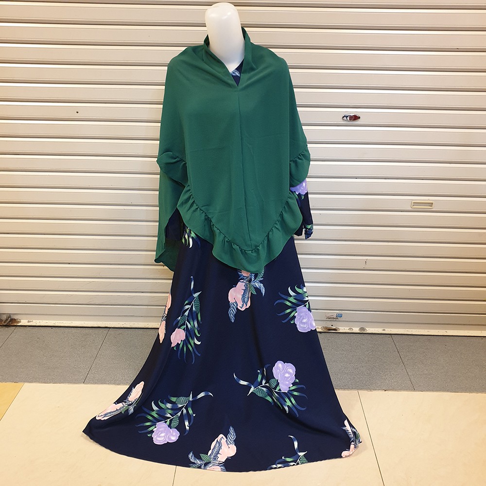 Baju Gamis Perempuan Biru Dongker