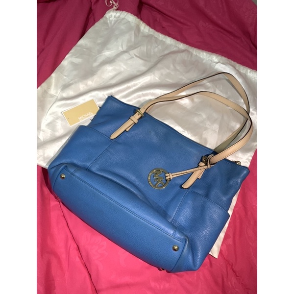 Michael Kors Blue Jet Set Shoulder Bag