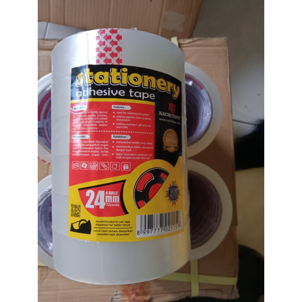 

ISOLASI / PLAKBAN / SOLATIP NACHI 24 MM BENING / CLEAR