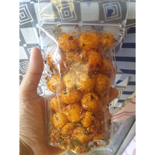 

Cimol kering pedas daun jeruk