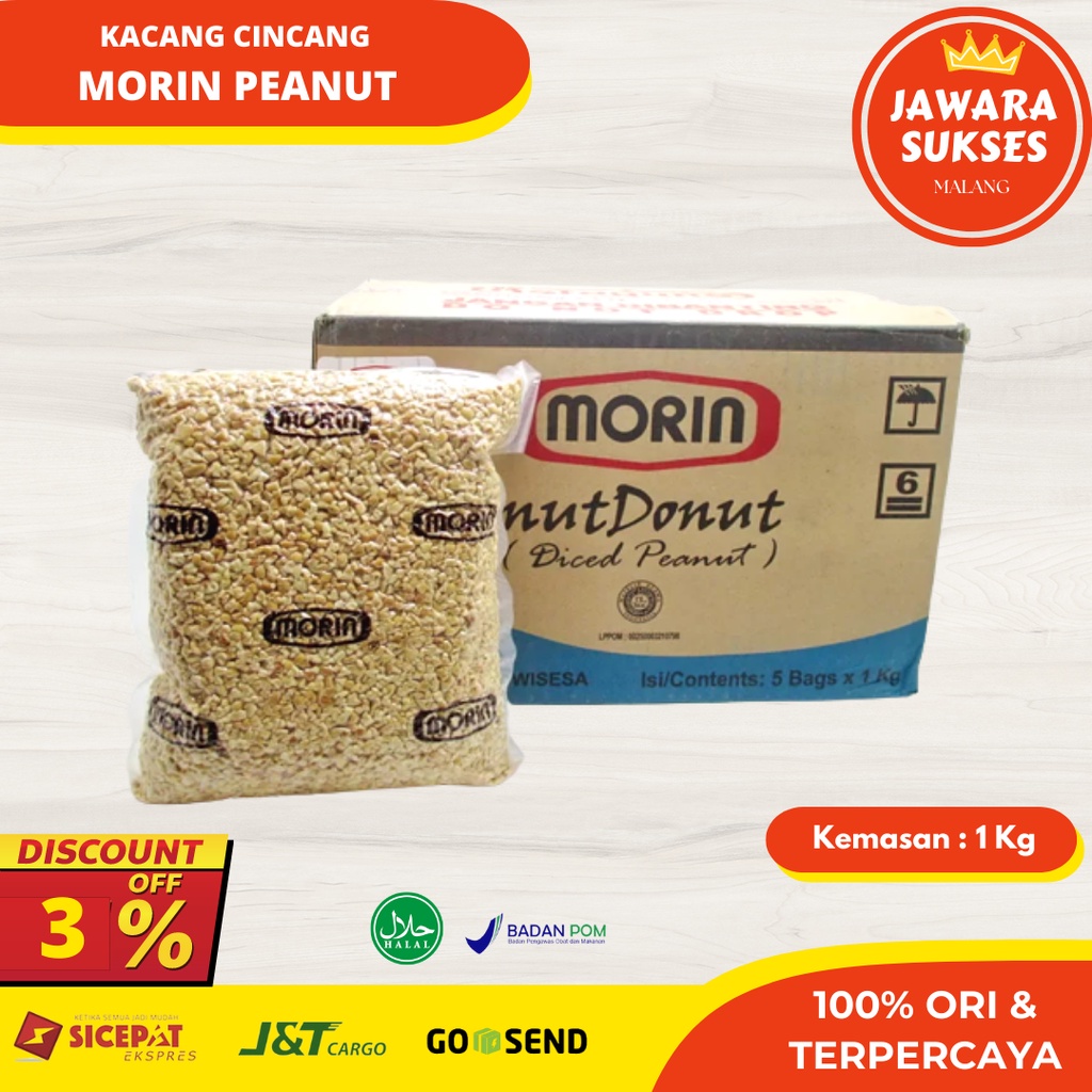 

Morin Kacang Sangrai 1 Kg | Kacang Cincang | Diced Peanut