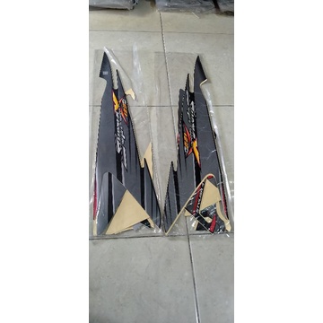 STRIPING STIKER LIS BODY MOTOR HONDA SUPRA X 125 D TAHUN 2006-2007