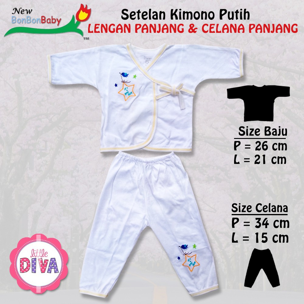 Setelan Bayi Newborn KIMONO Bayi Set Baju / Celana Bayi new born kuting pendek tanpa lengan putih halus kado newborn baru lahir baju kutung