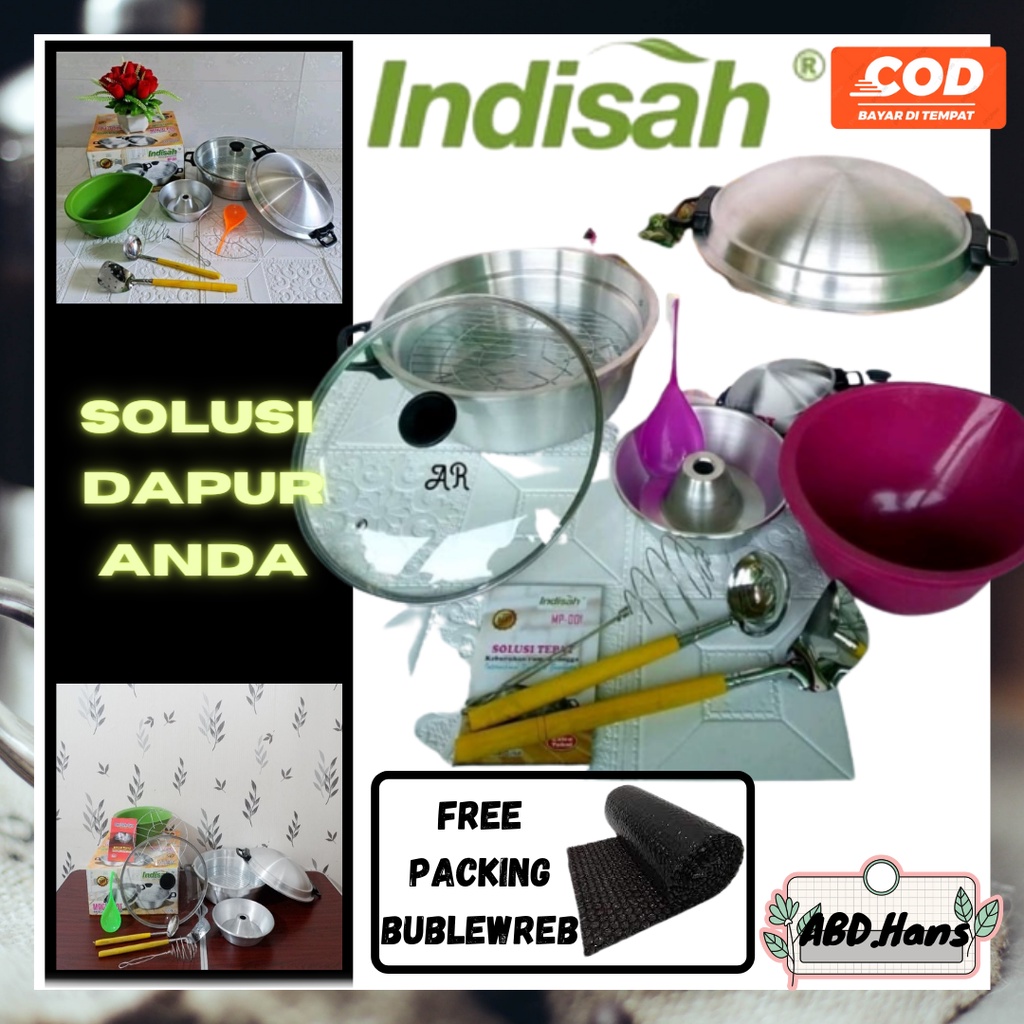 (Hans) Panci Set Serbaguna Magic Pot INDISAH / Alat Masak Peralatan Rumah Tangga Wajan Penggorengan 