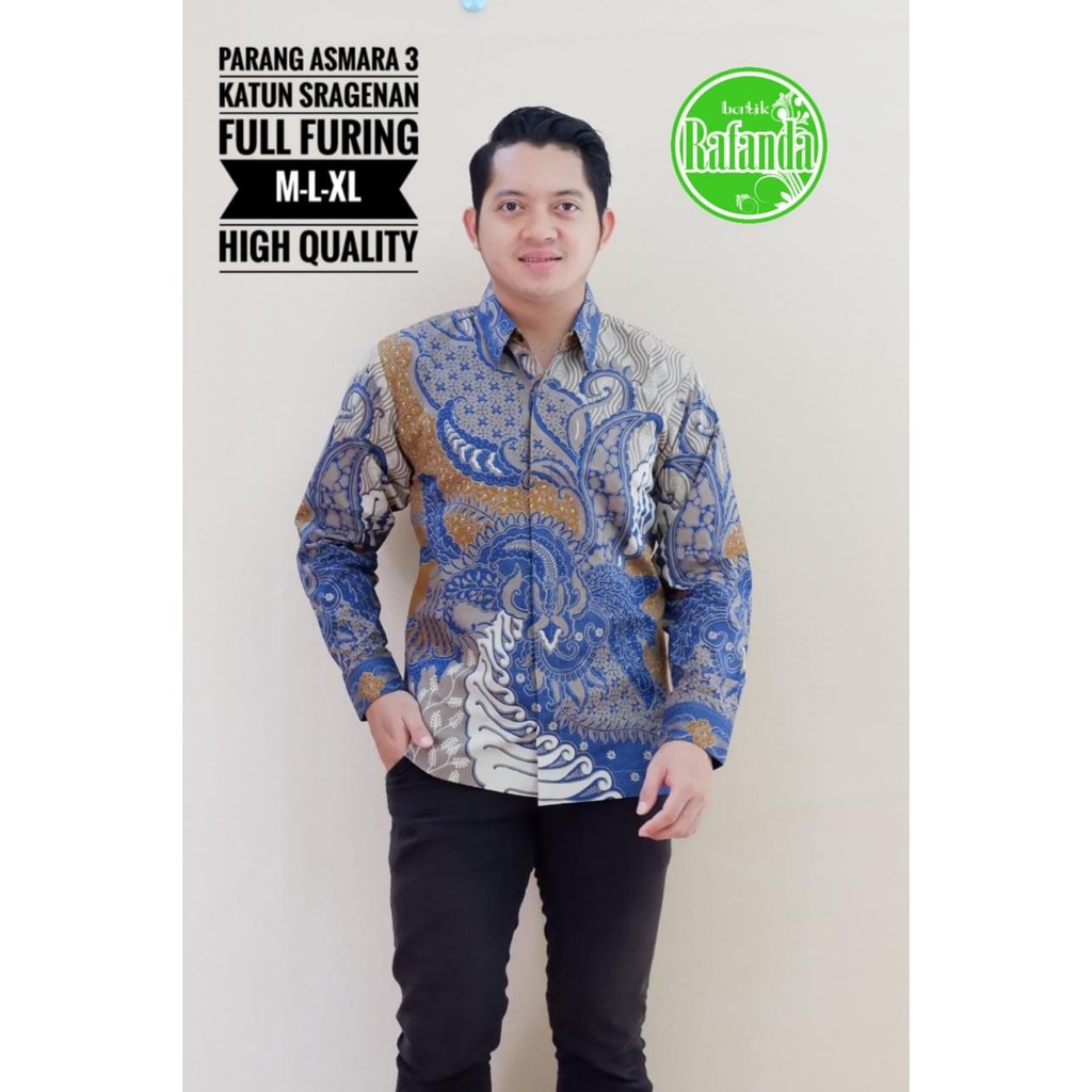 Parang Asmara 3 Kemeja Batik Pria Panjang Full Furing by Rafanda