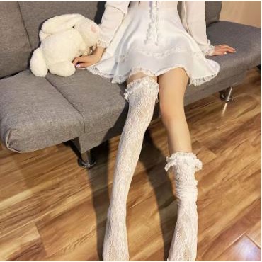 LS-23 Stoking SEPAHA LOLITA MOTIF Renda Cosplay Maid Lucu