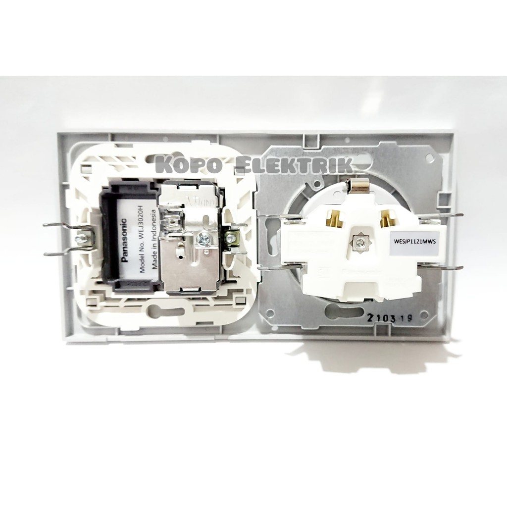 Panasonic Stopkontak + Soket TV + Blank Chip Style Silver