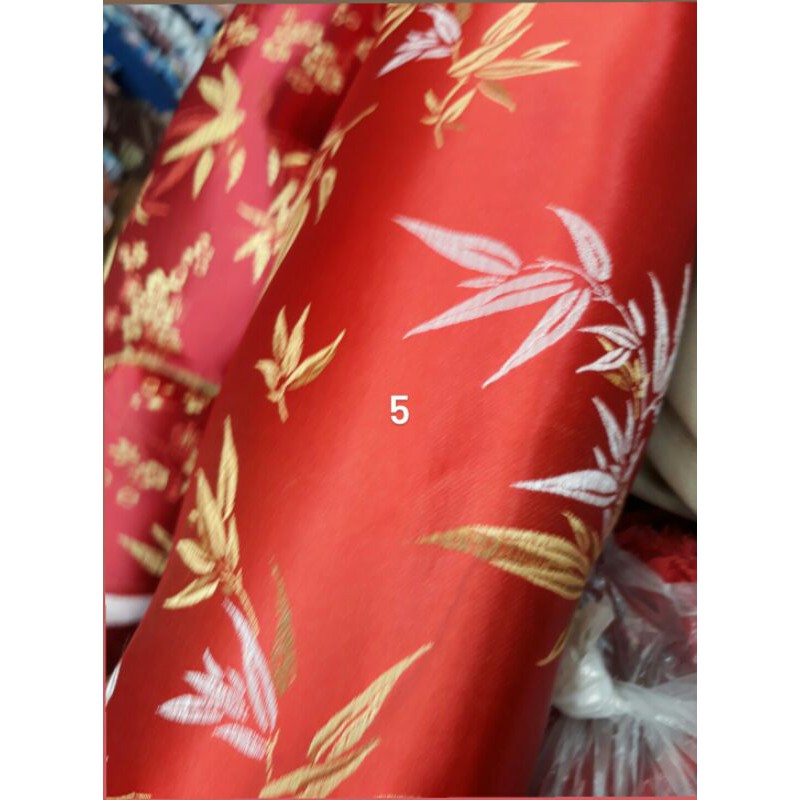 Bahan chongsam/Kain chongsam/merah