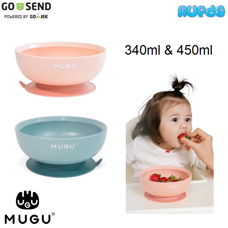 Mugu Anti Spill Suction Bowl by Mooimom Mangkok Makan Anak Bayi Menempel di Meja