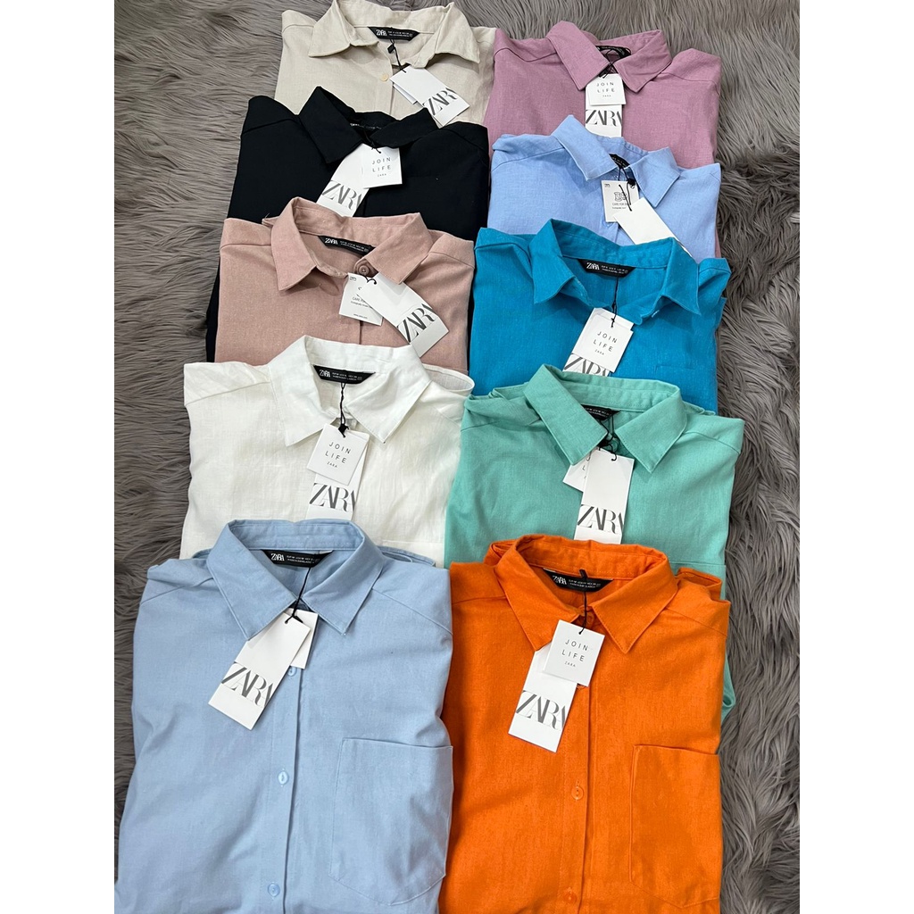 ZR linen cotton striped shirt