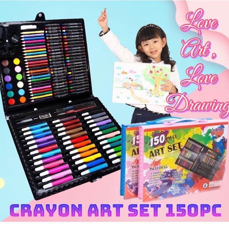 

(N6J2) ✔ SET CRAYON 150 / 208 PERLENGKAPAN MEWARNAI //Super@cepat