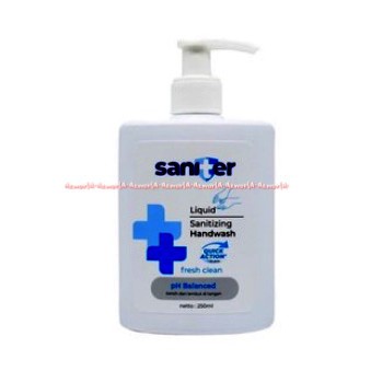 Saniter Liquid Sanitizing Handwash Sabun Cair Anti Bacterial 250ml Anti Bakteri