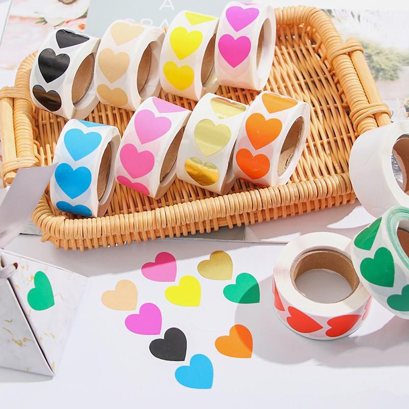 

50pcs stiker love hearts colorful/sticker ins diy scrapbook/segel souvenir amplop