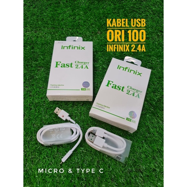 Kabel Data Infinix Tebal Panjang 100cm Fast Charging Original