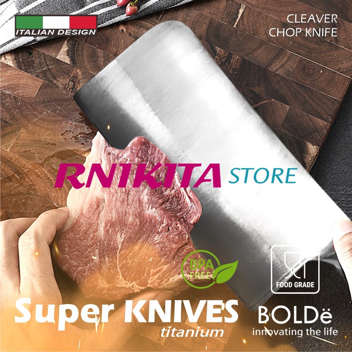 BOLDe SUPER KNIVES CLEAVER CHOP TITANIUM - Golok Dapur Multifungsi