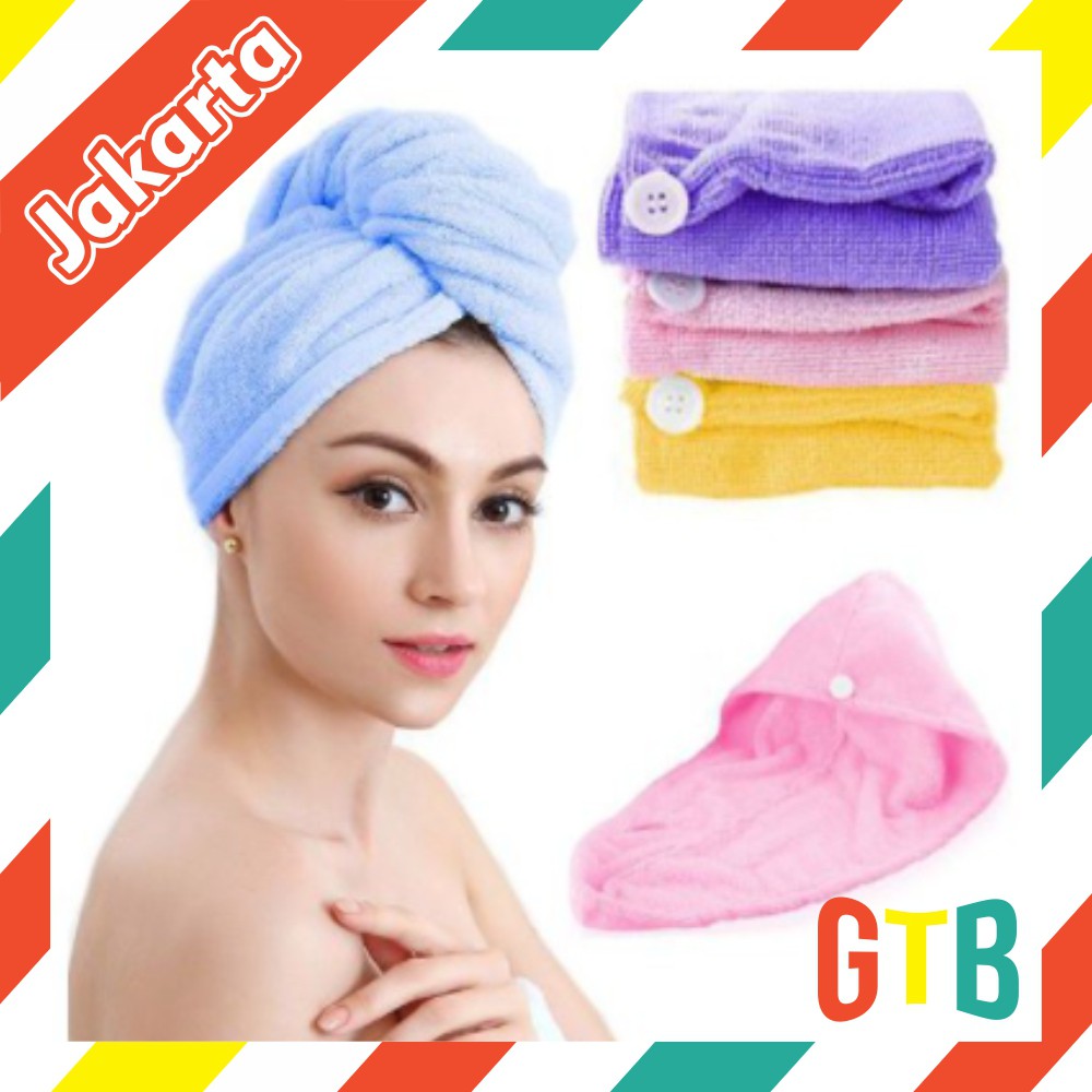 ❤️GTB❤️ R060 Handuk Kepala Keramas Lap Pengering Rambut Import Murah ANAK ANAK