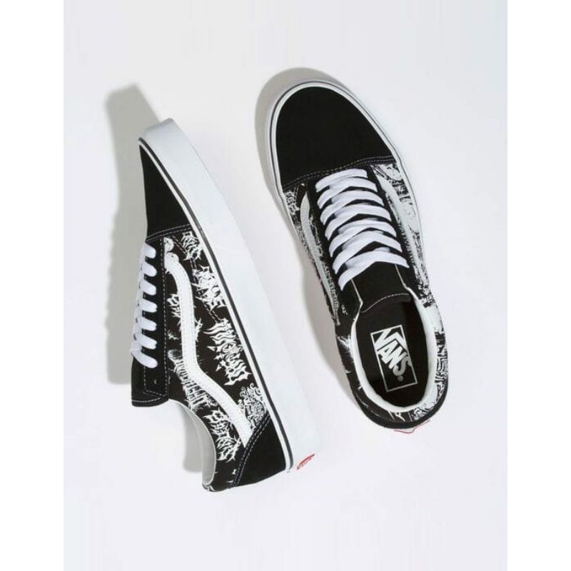SEPATU - SEPATU VANS OLD SKOOL FORGOTTEN BONES BLACK/WHITE
