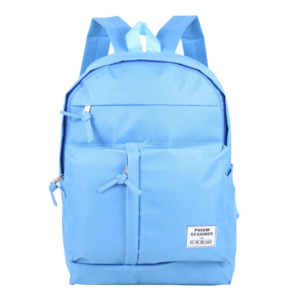 Tas Remaja Tas Multifungsi Wanita Backpack SMA Phium Biru Cantik Korean Tas