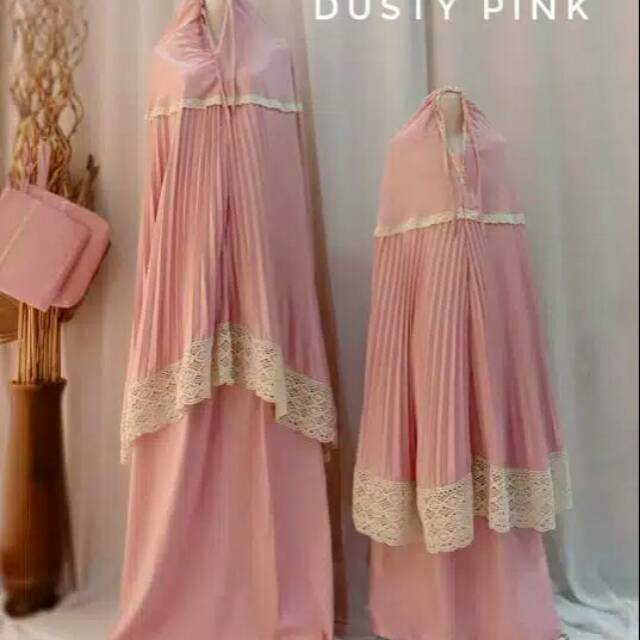 Mukena Plisket Couple Ibu dan anak