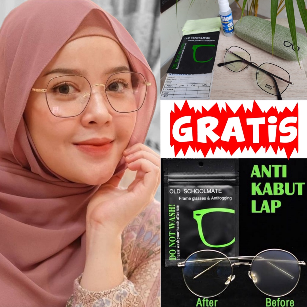 Kacamata minus antiradiasi photocromic blueray bluecromic wanita/pria termurah