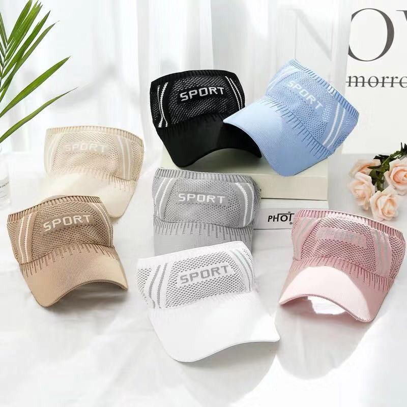 VANILLESHOP - Topi Baseball Pelindung Matahari dengan Bahan Rajut dan Bergaya Korea untuk Musim Panas Fashion