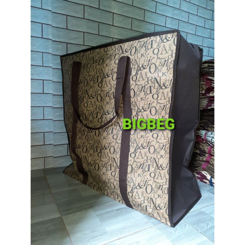 Tas Laundry Belanja Terpal Motif XXL 68x30x70 Shopping  Travel Laundry Bag Serbaguna