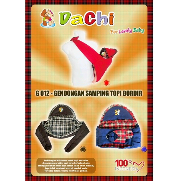 Gendong Samping Instan Topi / Gendongan Bayi murah Gendongan Samping Topi Bordir Dachi - G012