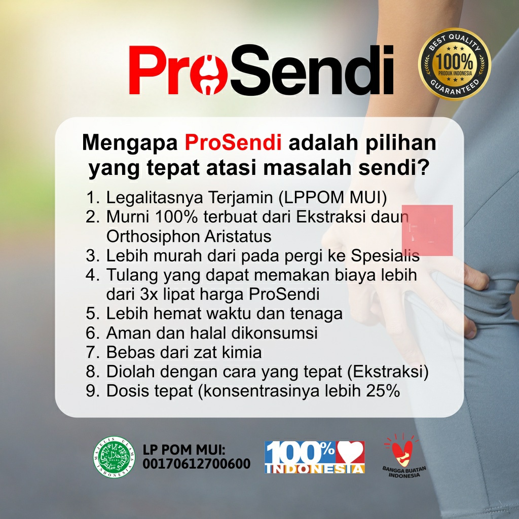 PROSENDI Bantu Atasi Nyeri Sendi dan Peradangan Pada Tulang