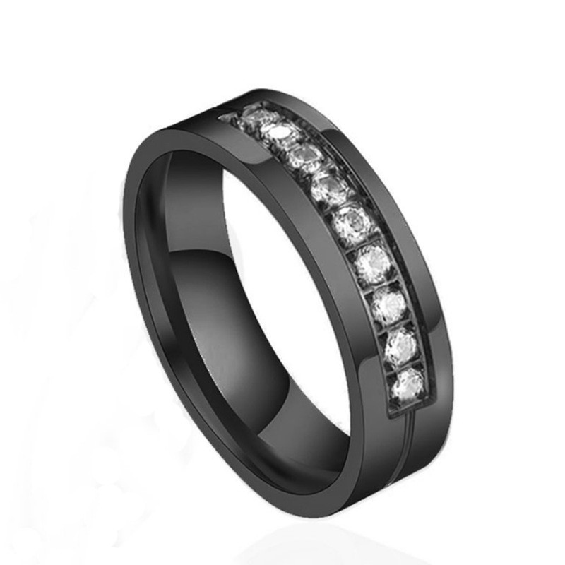 SALE / OBRAL Cincin Couple hitam Tunangan / Nikah / Pasangan / Titanium Black C098 unik dan elegant