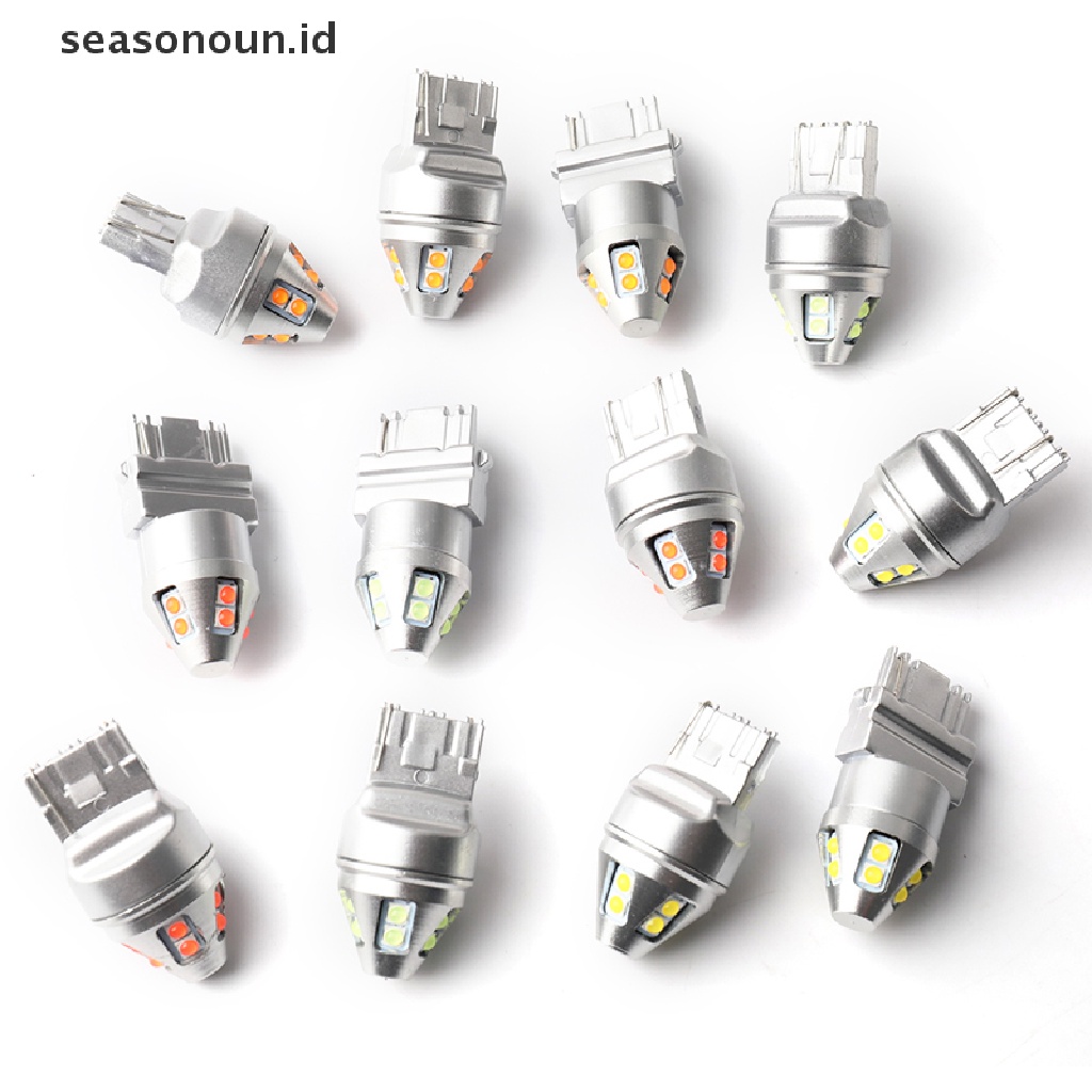 【seasonoun】 T20 LED W21/5W LED Light T25 3157 P27/7W DRL LED Bulbs Turn Light Brake Light .