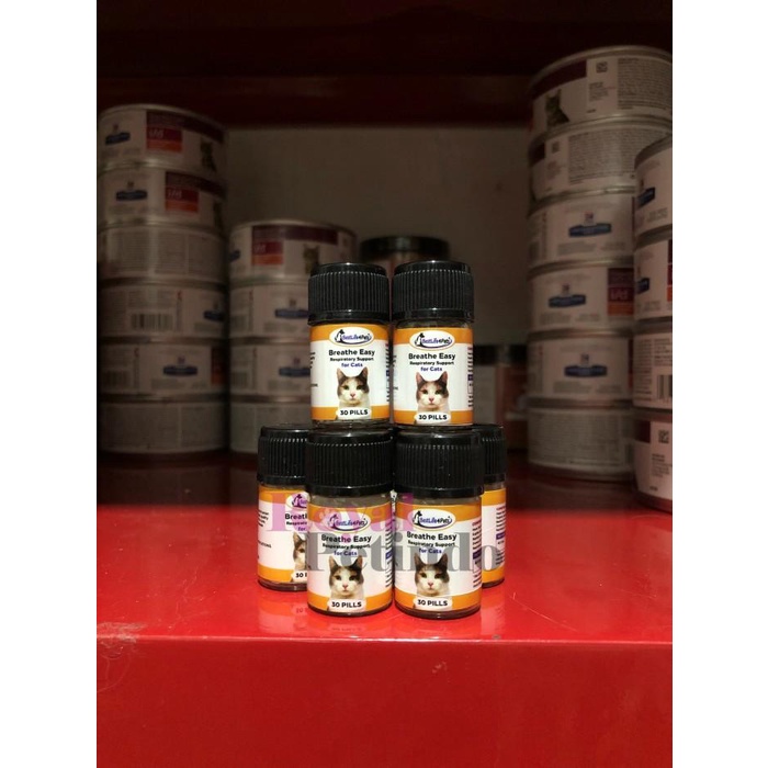 Best Life 4Pets Breath Easy / Suplemen Pernafasan Kucing / Flu Kucing 30 Tab (1 btl)/Cat Flu/Flu Kuc