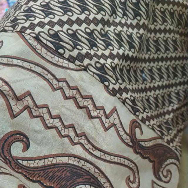Gamis Batik Wanita Motif Dwi Cappuccino Modern Katun Cewek Premium Exclusive High Quality