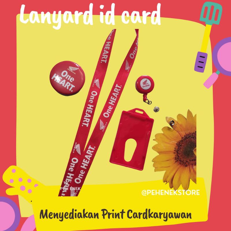 

TALI ID CARD HONDA MERAH GANTUNGAN HONDA LANYARD HONDA